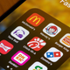 Fast food apps on phone screen